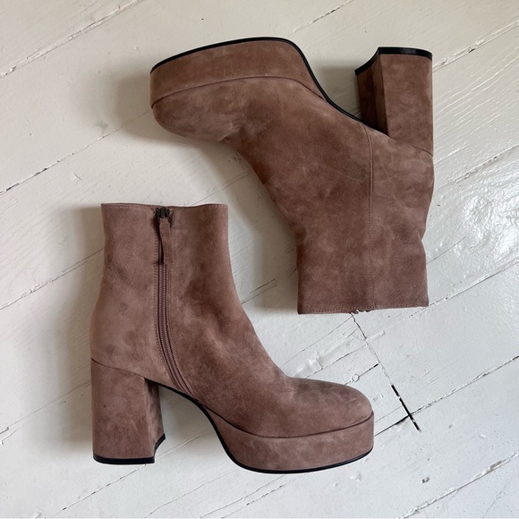 Bibi Lou Platform Ankle Boots in Beige - Size 40 - Picture 2 of 7